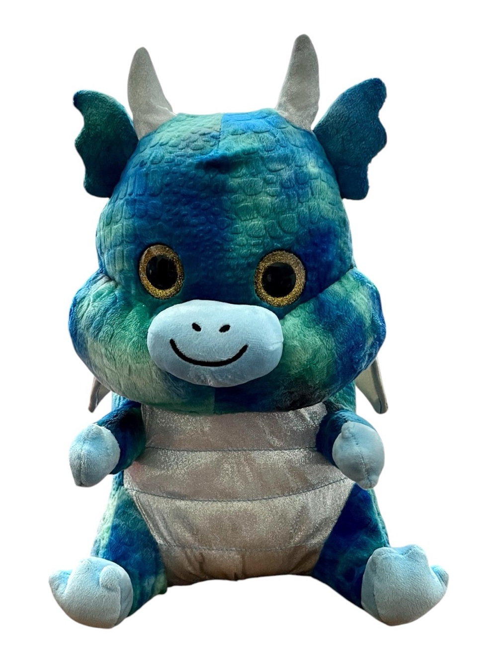 Belly Buddies Dragon Blue Green Plush Stuffed Animal
